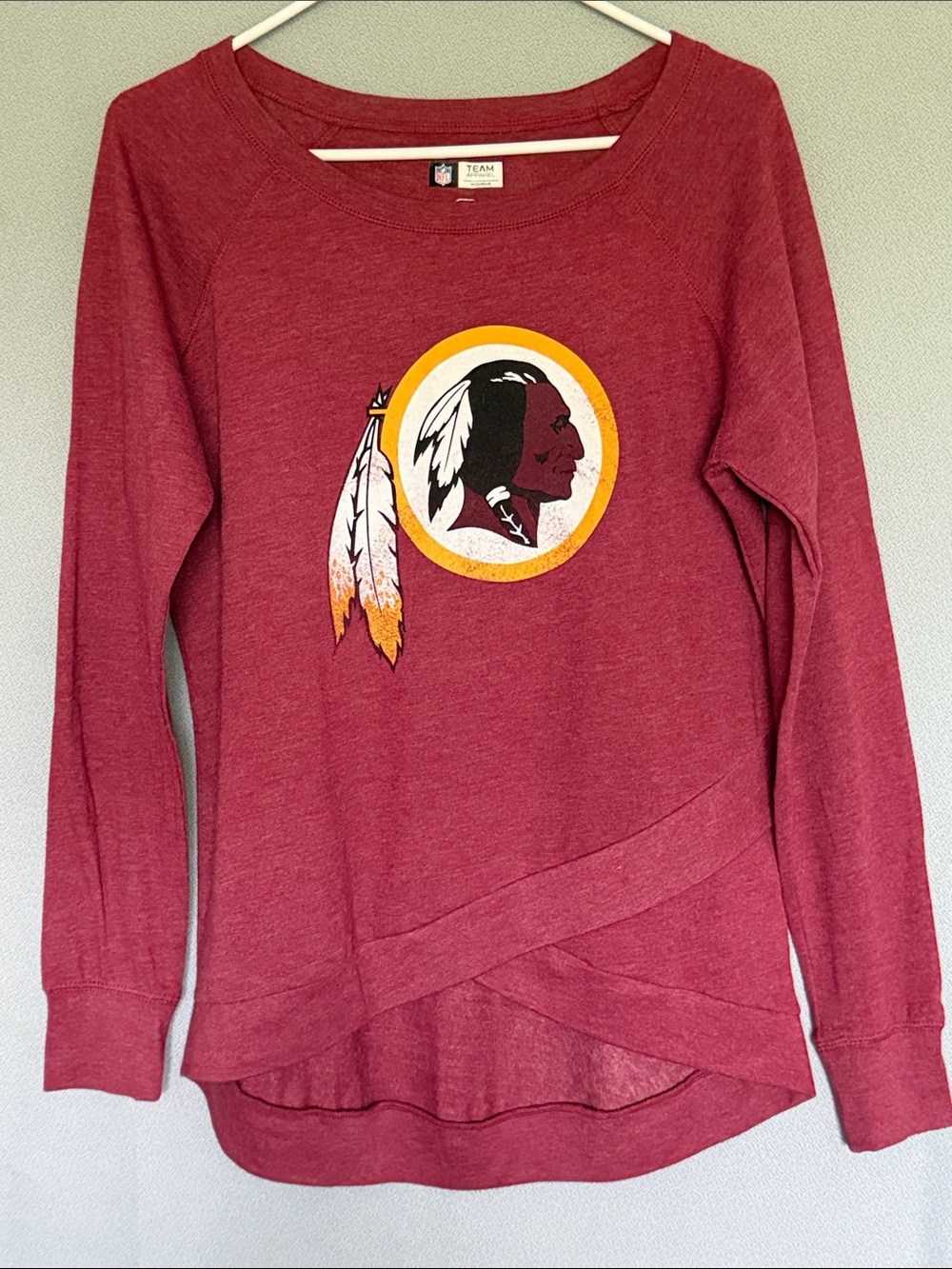 NFL Women's Redskins  Team Apparel Long Sleeve Tee - size Medium High Low